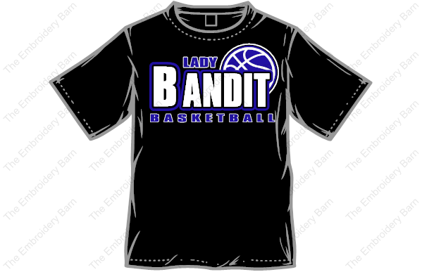 lady bandit basketball t-shirt